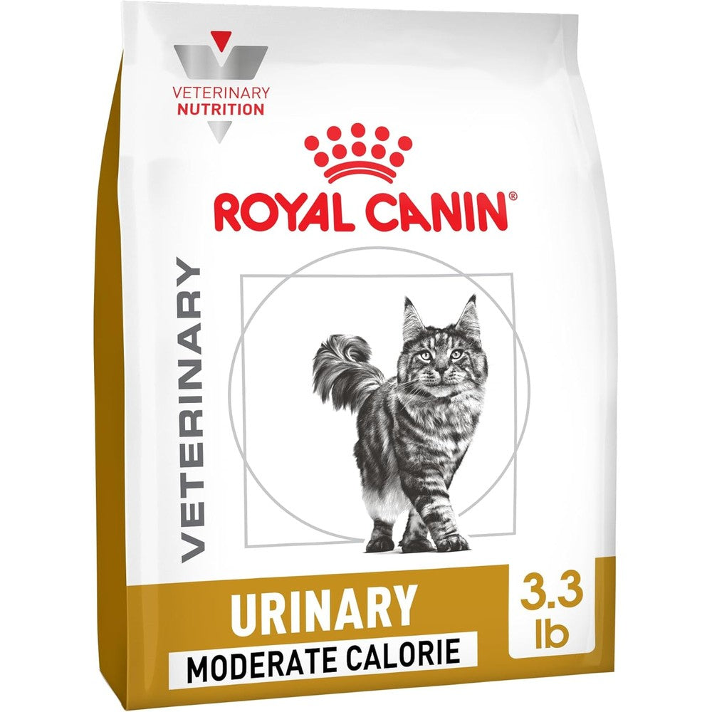 Royal Canin Veterinary Diet Feline Urinary SO Moderate Calorie Adult Dry Cat Food For Weight Management Three Point Three Pound Bag