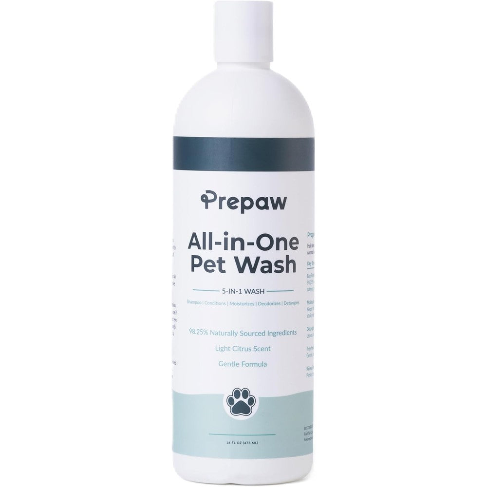 Honest Paws 5 in 1 Pet Wash front view bottle for premium dog grooming