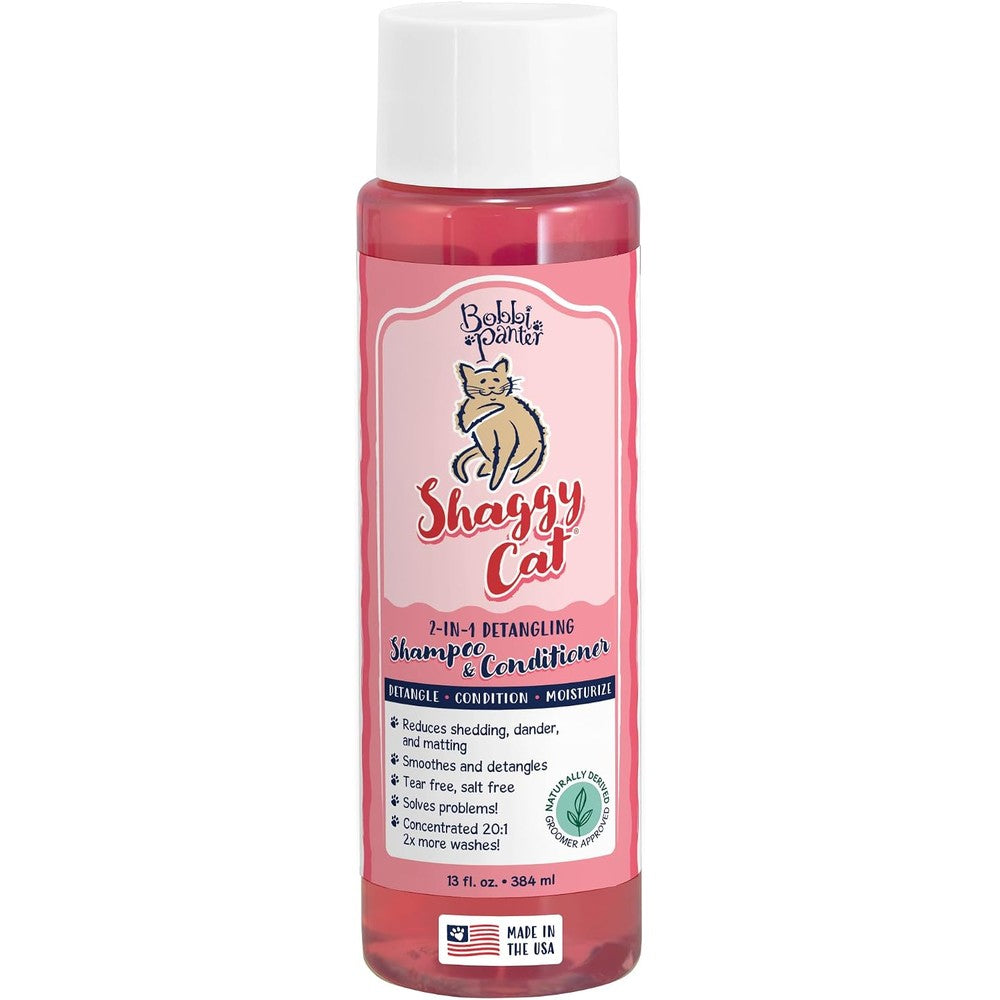 Bobbi Panter Shaggy Cat 2 in 1 Shampoo and Conditioner 13 Fluid Ounces front view