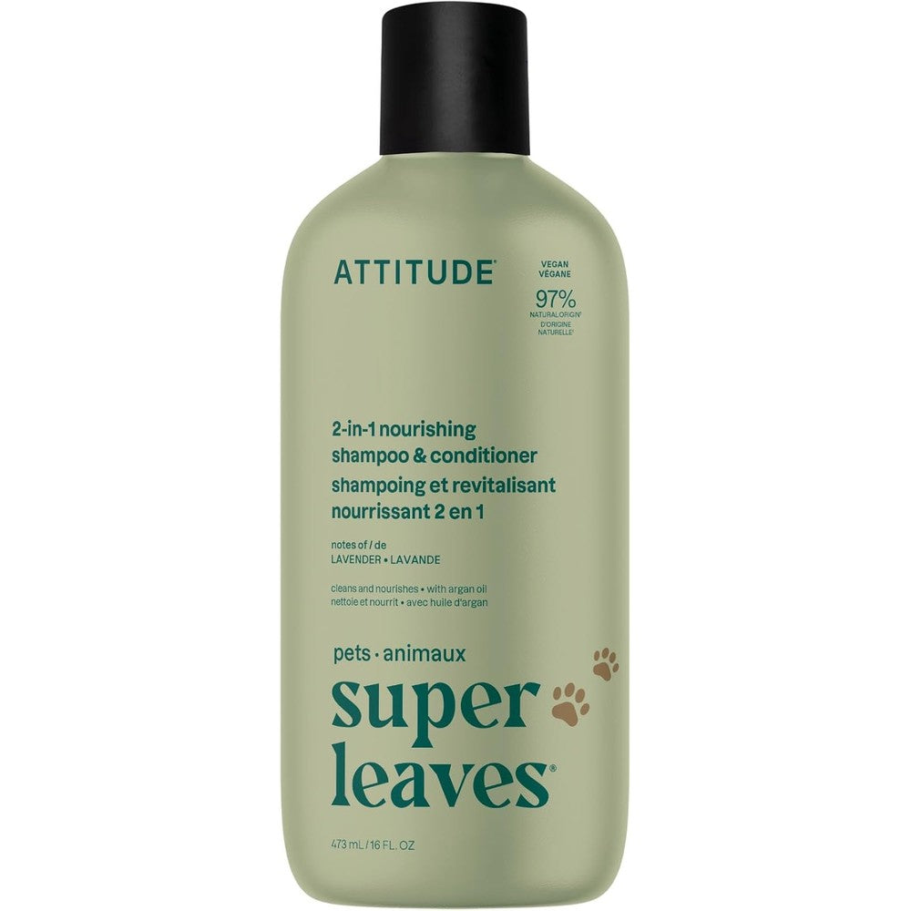 Attitude Furry Friends Two In One Nourishing Pet Shampoo front view bottle
