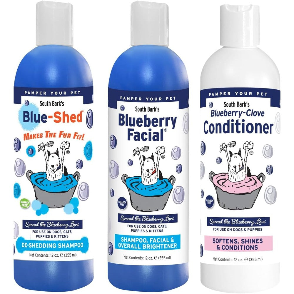 Showseason Combo Three-Pack pet grooming kit featuring three twelve ounce bottles