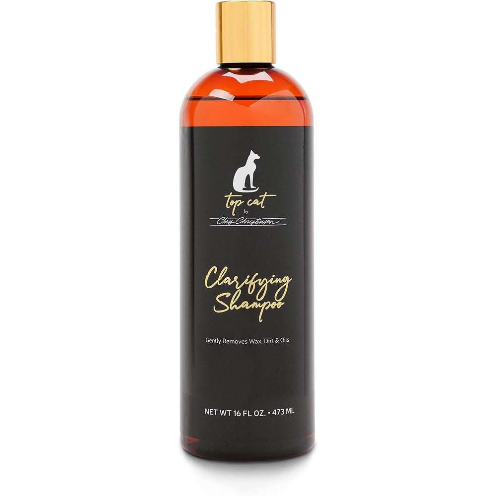 Chris Christensen Top Cat Clarifying Shampoo front view bottle for feline grooming
