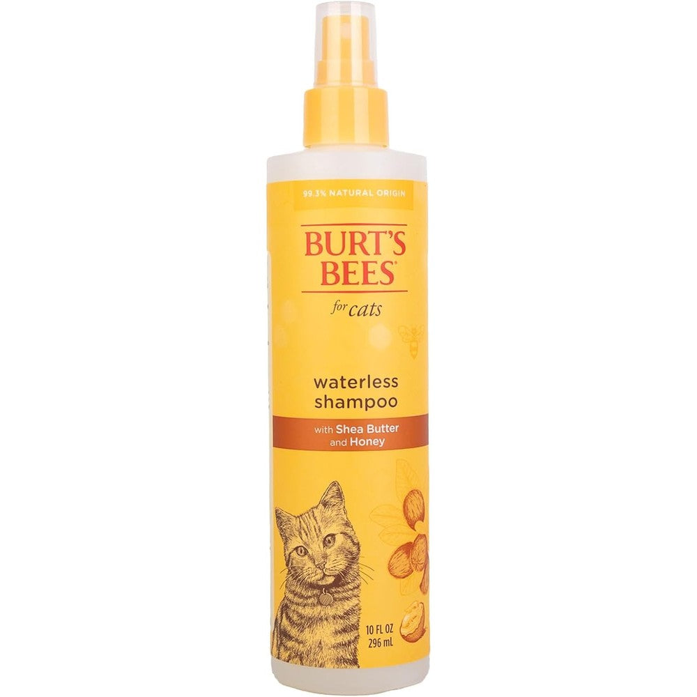 Burt's Bees for Pets waterless cat shampoo spray front view bottle for natural feline grooming