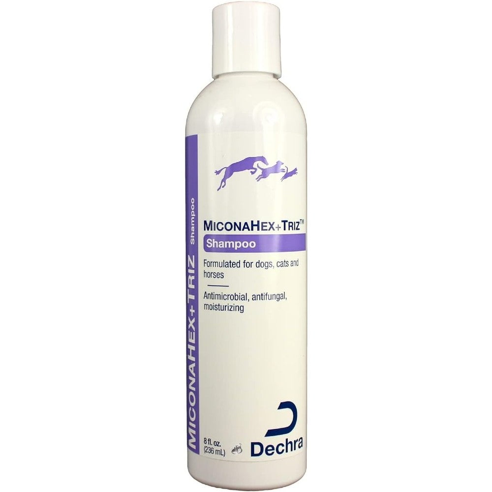 Dechra MiconaHex + Triz Shampoo 8 Ounce front view medicated pet shampoo