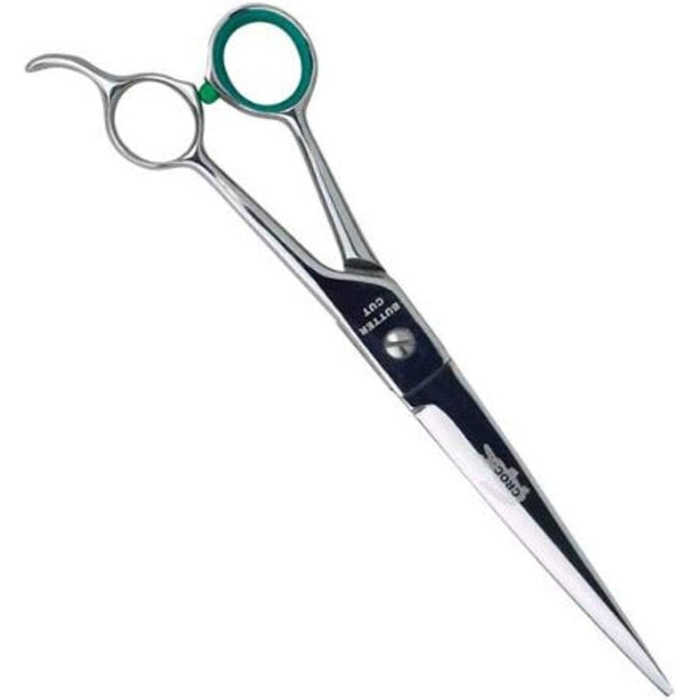 Geib Stainless Steel Crocodile Curved Pet Grooming Shears front view