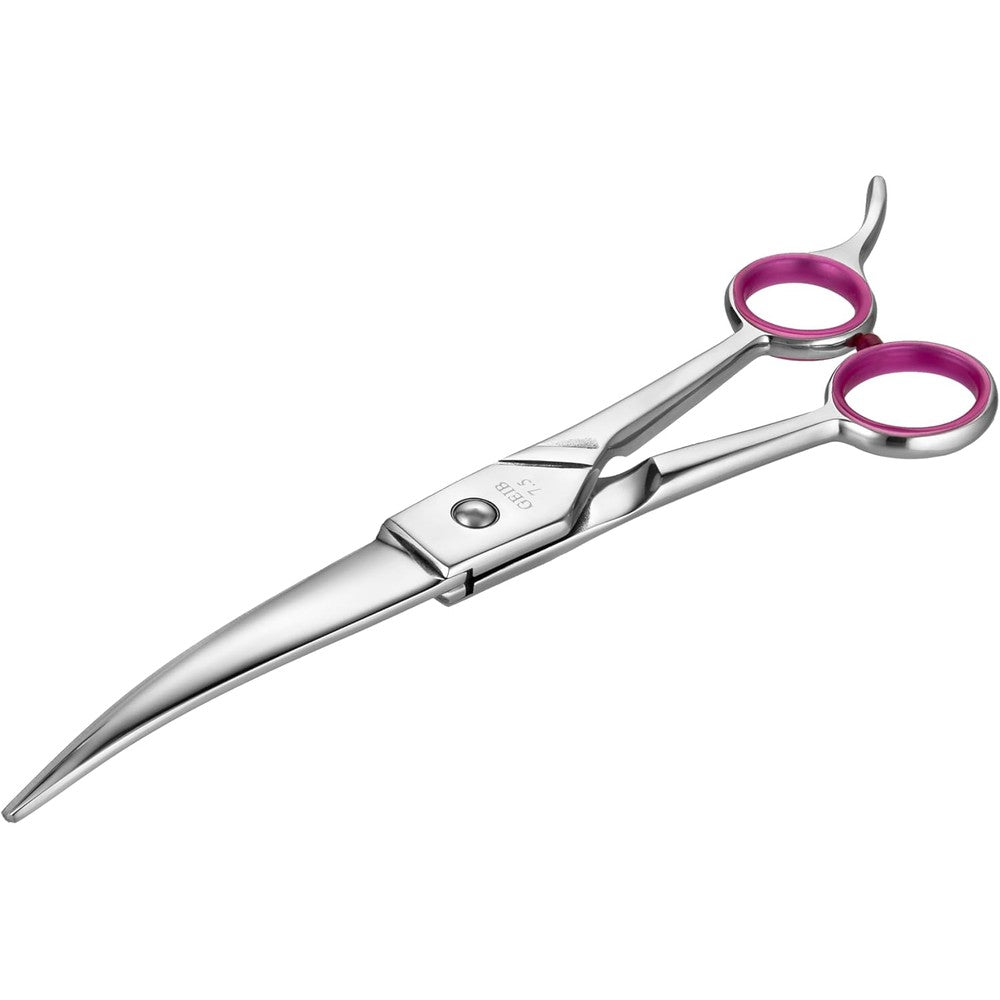 Geib Gator stainless steel pet curved shears front view