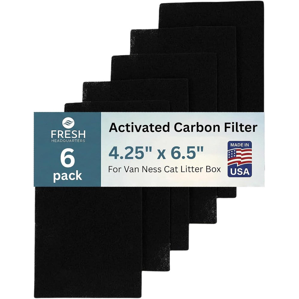 Fresh Headquarters 6 Pack replacement carbon filters front view showing packaging.