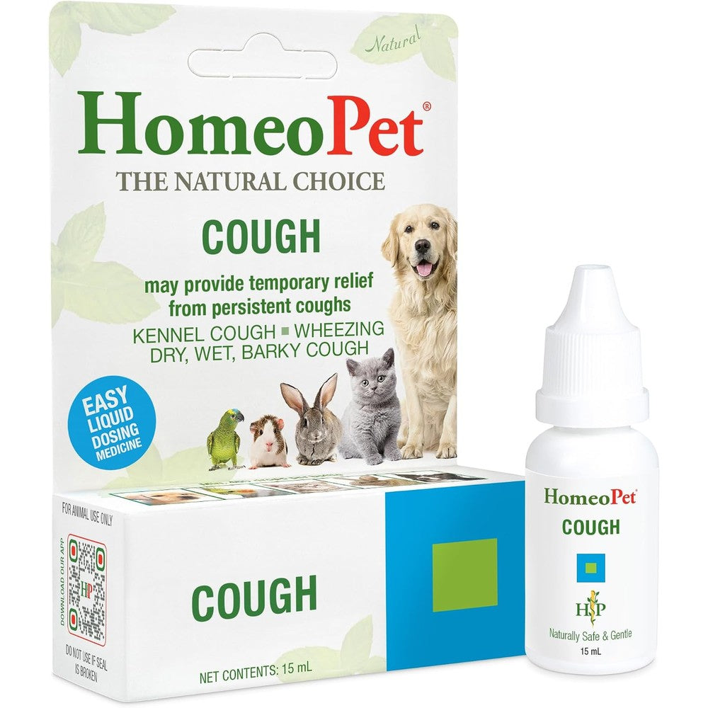 HomeoPet Cough liquid respiratory supplement front view bottle