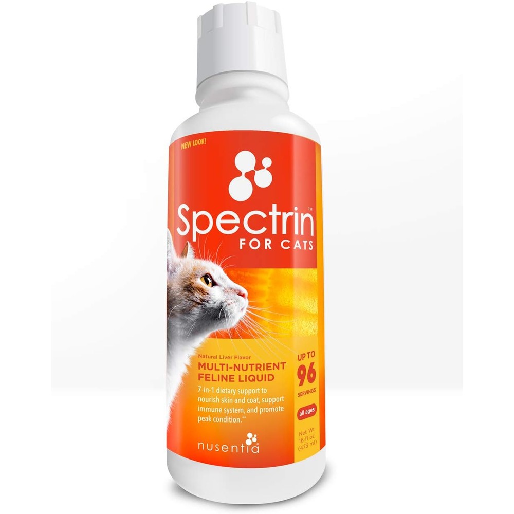 Nusentia Spectrin liquid vitamin for cats front bottle view