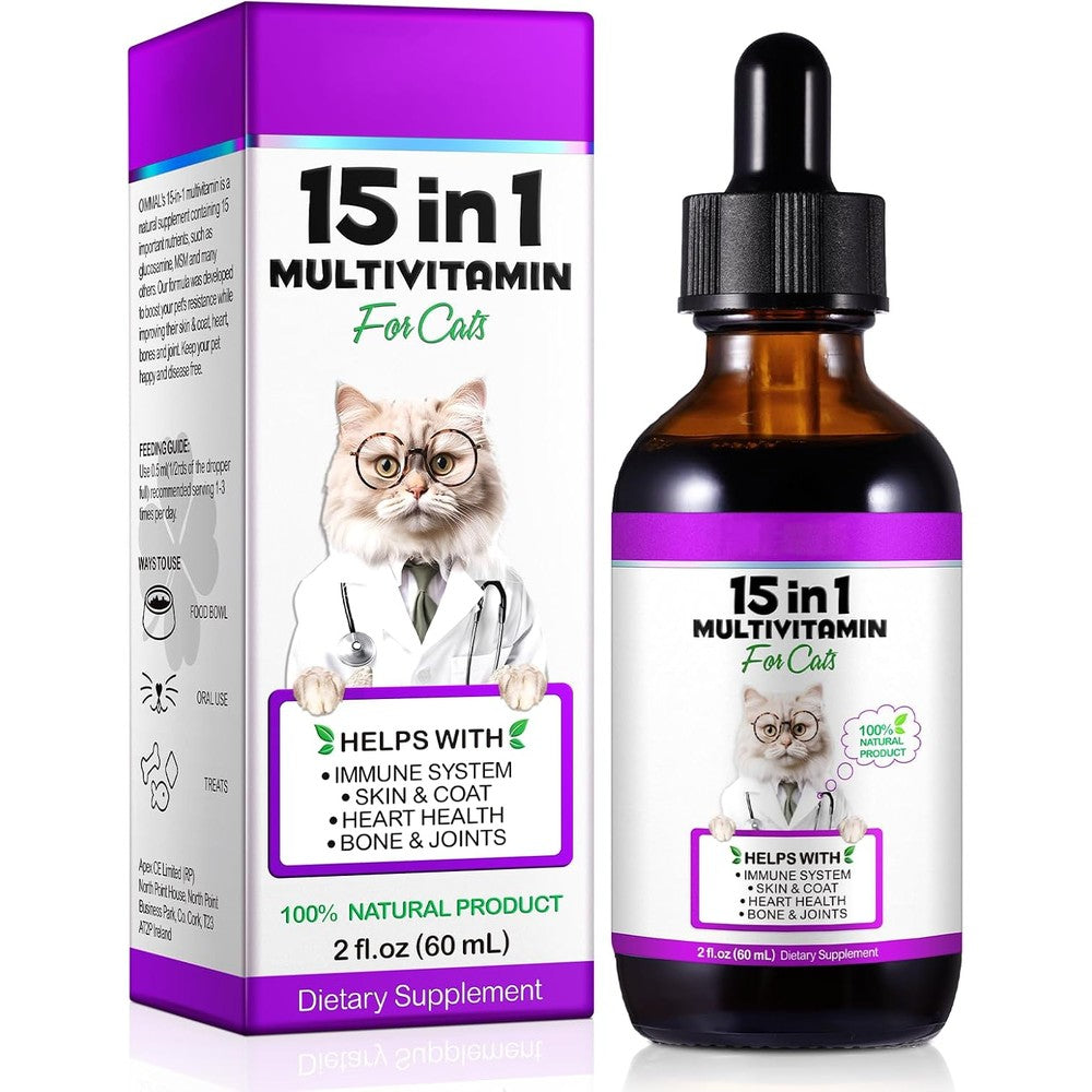 NBTREKTIE cat multivitamin drops front view bottle for feline immune and joint support