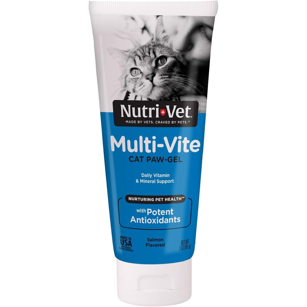 Nutri-Vet Multi-Vite Paw Gel for cats front view tube
