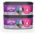 Litter Genie refill bags jumbo two pack front view showing purple packaging