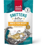 The Honest Kitchen Human Grade Smittens Bites Heart Shaped Wild Caught White Fish Dehydrated Crunchy Cat Treats 1.5 Ounce Bag