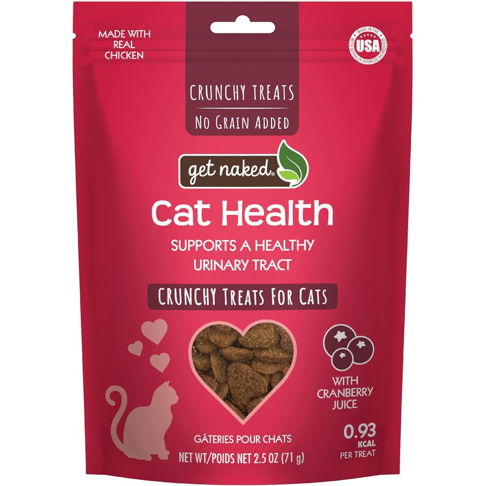 Get Naked Urinary Health Crunchy Treats For Cats Cranberry Juice Formula Grain Free Dental Care Chicken Flavor One Pouch Two Point Five Ounce