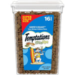 Temptations MixUps Surfers Delight Tuna Shrimp And Salmon Flavor Crunchy And Soft Cat Treats Pack For Felines 16 Ounce Resealable Tub