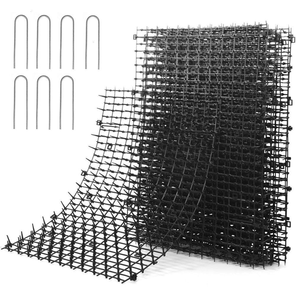 Pomeat 10 Pieces Scat Mat For Cats Indoor And Outdoor With Spikes And Garden Staples 16 Inches By 12 Inches