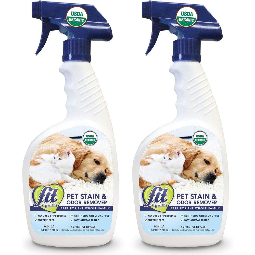 Fit Organic pet stain and odor remover front view of the spray bottle