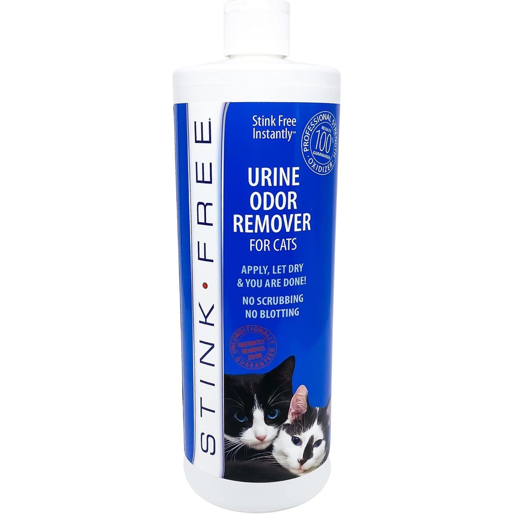Stink Free Cat Urine Odor Remover front view bottle on white background