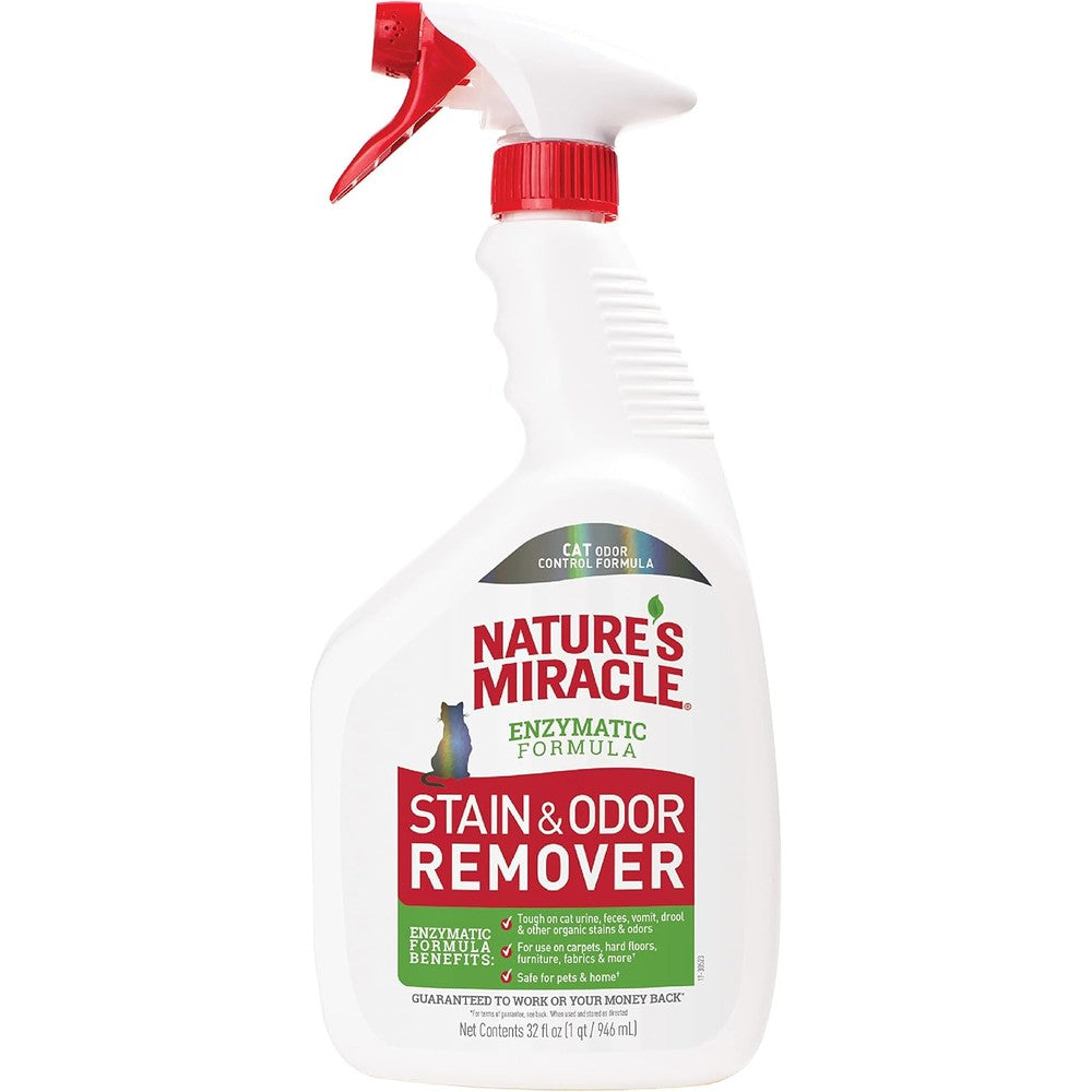Natures Miracle Cat Stain and Odor Remover front view spray bottle