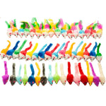 Fashion's Talk 48 Count Assorted Mice Cat Toys front view of bulk packaging.