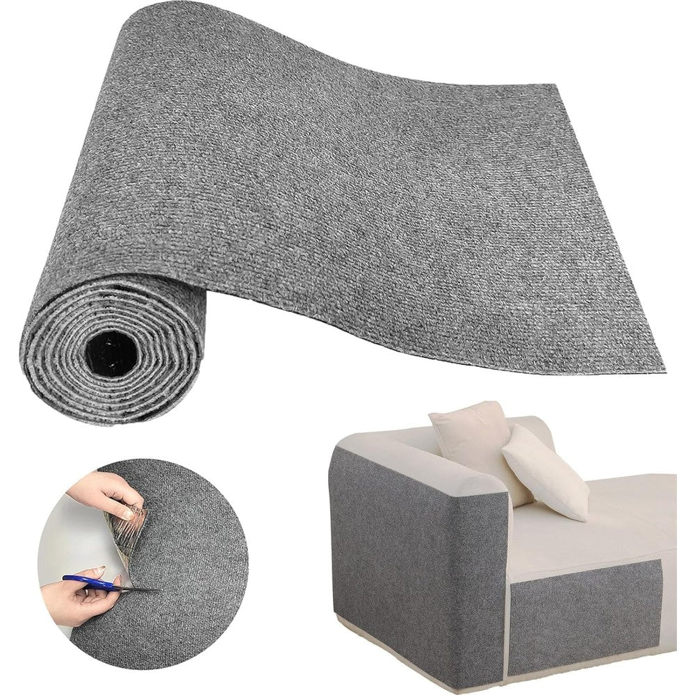Huudngeje Cat Scratch Couch Furniture Protector Self Adhesive Carpet Deterrent For Indoor Couch Sofa And Wall With Ten Pins Light Grey
