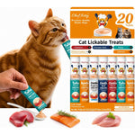Inaba Churu Lickable Cat Treats Grain Free Creamy Puree Topper With Vitamin E And Taurine Chicken And Seafood Variety Pack 20 Tubes 0.5 Ounce Each