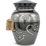 Solace Forever medium pet urn front view with paw print