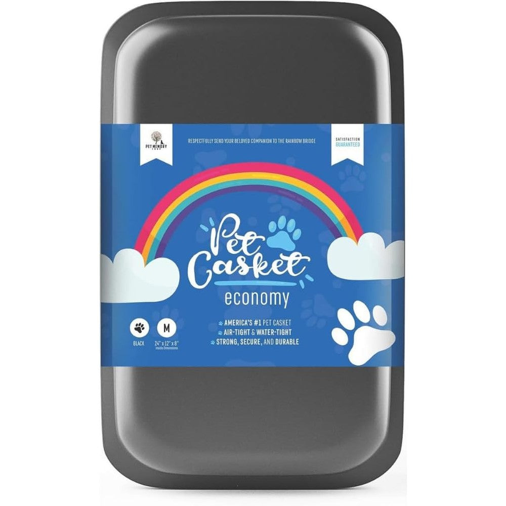 Pet Memory Shop Caring Series Pet Casket front view black