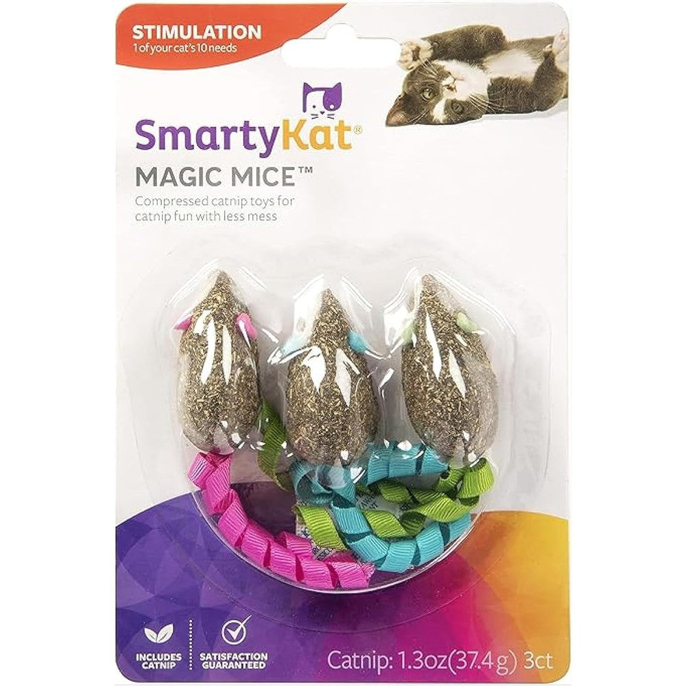 SmartyKat Magic Mice compressed catnip toys set of three