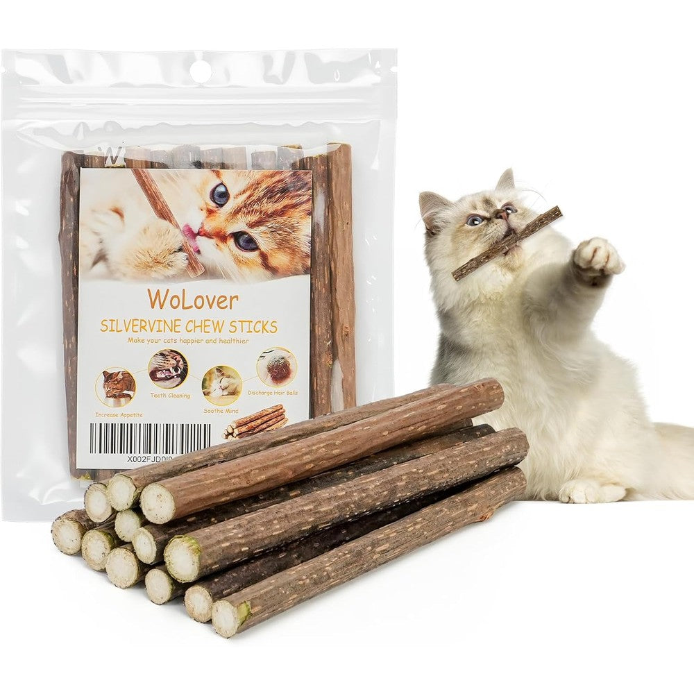 WoLover natural silvervine sticks for cats front view