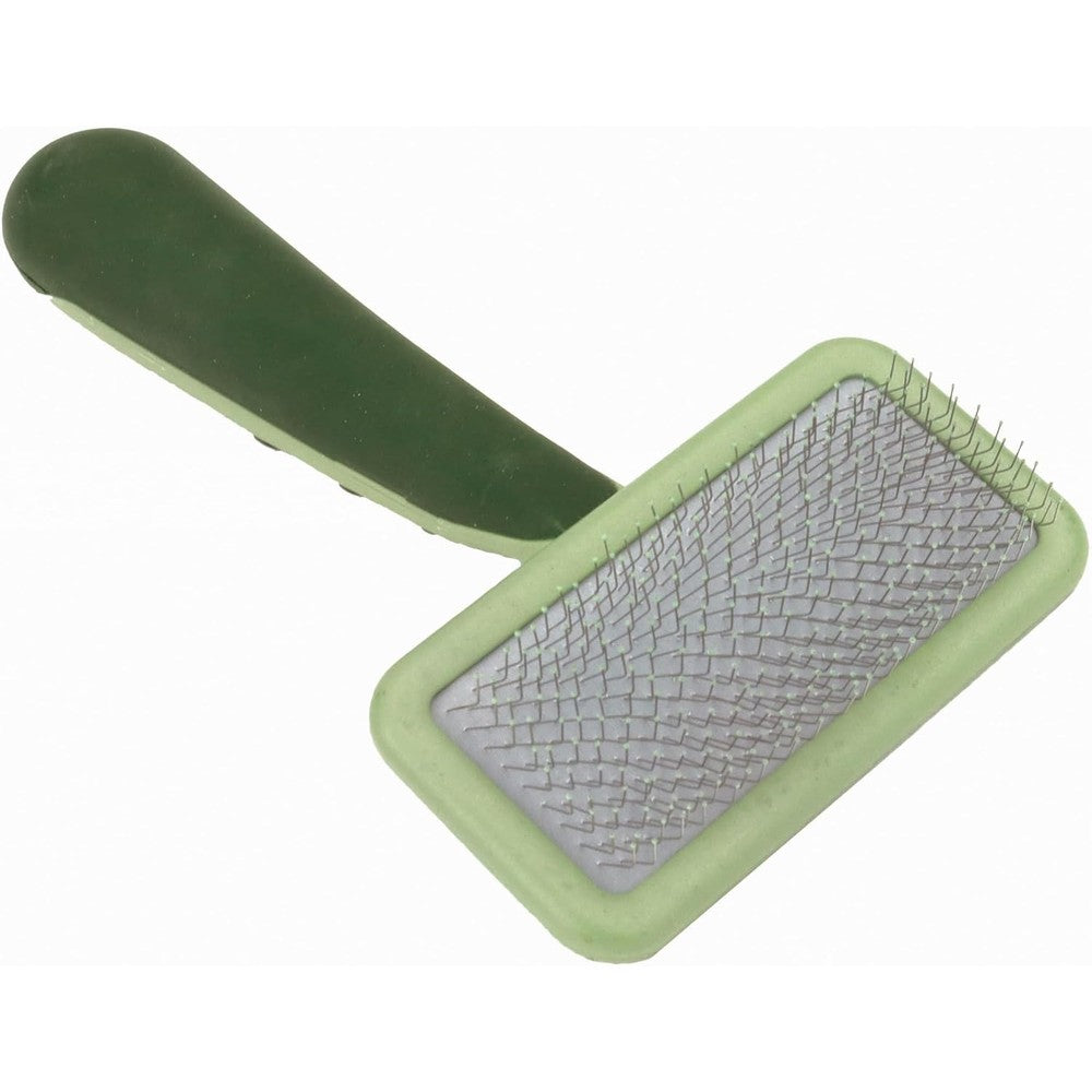 Coastal Pet Safari Cat Soft Slicker Brush front view showing stainless steel pins