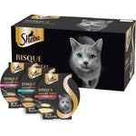 Sheba Bisque Lickable Cat Treats And Cat Food Toppers Variety Pack, Chicken, Tuna And Salmon Recipes, 1.4 Ounce Bowls, 24 Count