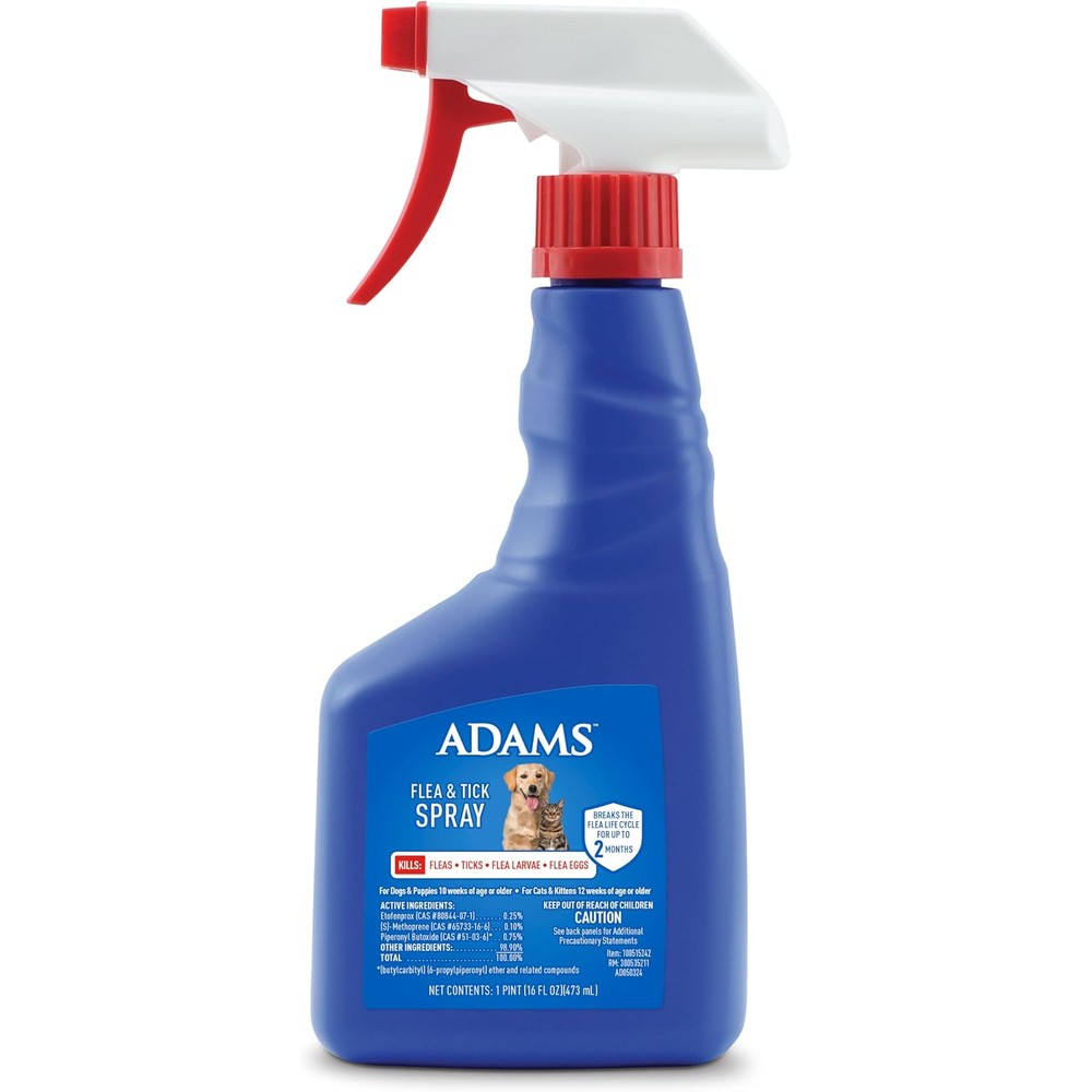 Adams Plus Flea and Tick Control Spray front view bottle packaging