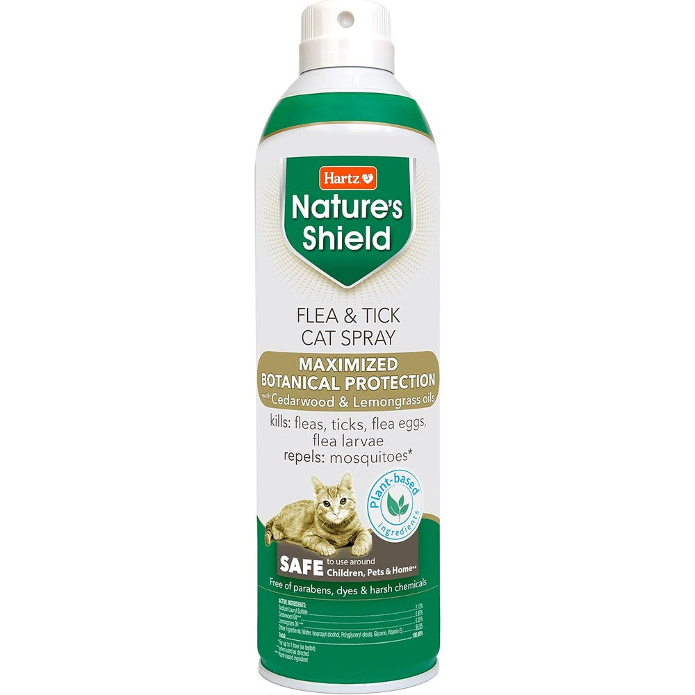 Hartz Natures Shield Flea and Tick Cat Spray front view bottle