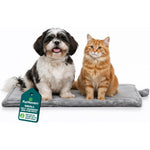 Furhaven ThermaNAP Self Warming Cat Mat And Small Dog Bed For Crates, Plush Faux Fur, Gray, Small