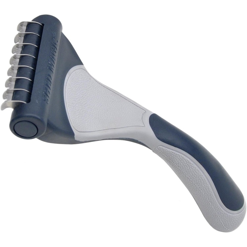 Coastal Evolution Shed Magic De-Shedding Tool For Dogs Medium Size Grooming Brush With Stainless Steel Blades For Thick Undercoats