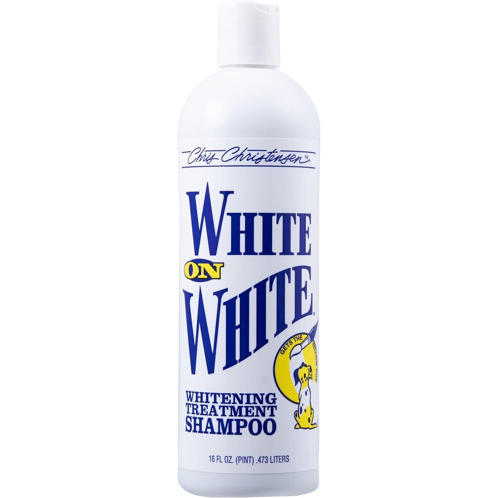 Chris Christensen White On White Whitening Treatment Dog Shampoo Optic Intensifying Formula For All Coat Colors 16 Fluid Ounces