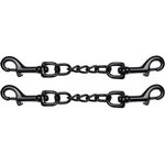 DEYACE Metal Dog Collar Safety Clip Heavy Duty Backup Connector For Prong Collars And Dog Harnesses Rust Resistant Silver 8 Inch 2 Pack