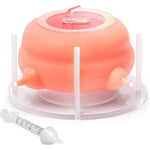 Elevonix 200ml Silicone Multi Pet Milk Feeder With 4 Nipples For Puppies And Kittens Pink Nursing Station Includes Syringe