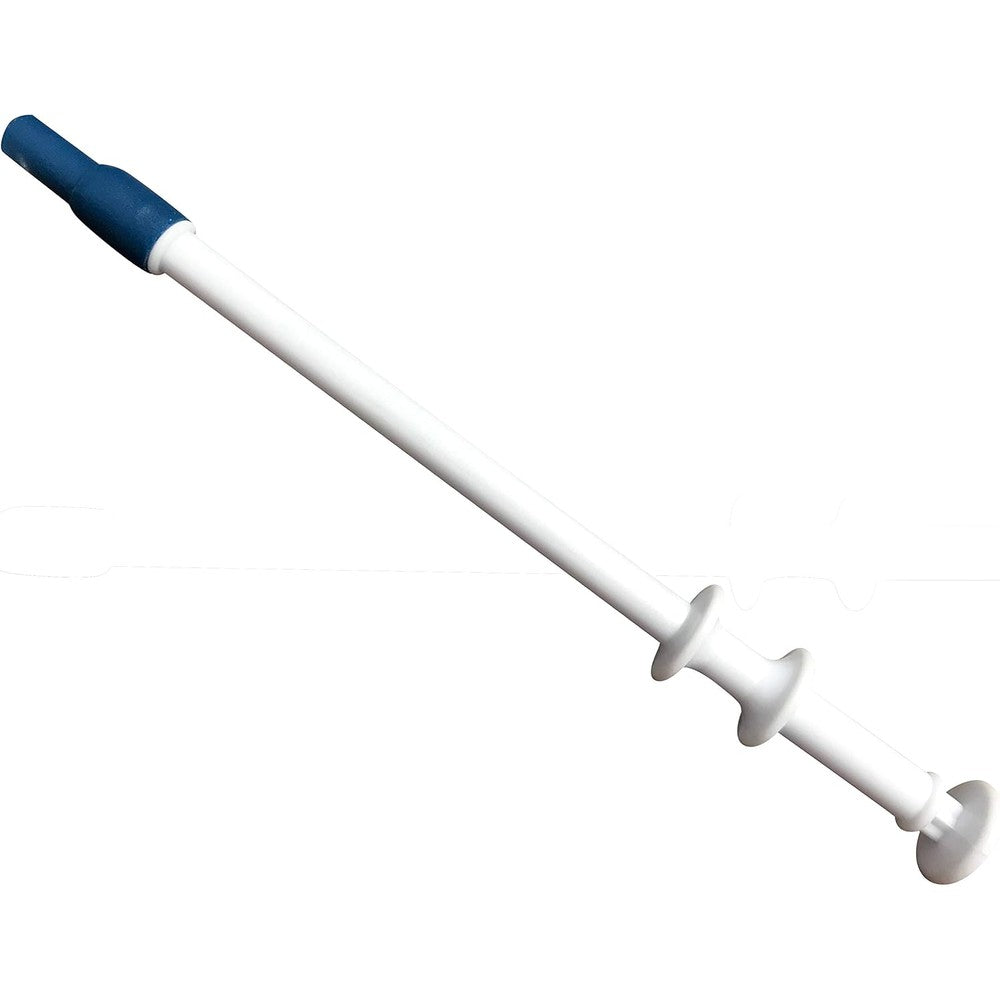 Jorgensen Pet Piller Medication Dispenser For Dogs And Cats With Soft Rubber Tip And Extended Reach Plunger White And Blue One Count