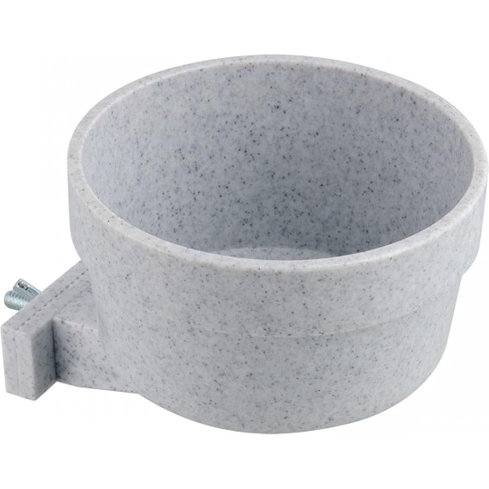 Lixit Kennel Cage Water And Food Bowl Non Spill Hanging Removable Dog And Cat Crate Bowl For Travel And Training Granite 20 Ounce