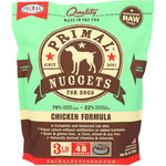 Primal Pet Foods Canine Chicken Nuggets Raw Frozen Dog Food 3 Pound Bag Complete And Balanced Grain Free Nutrition For All Life Stages