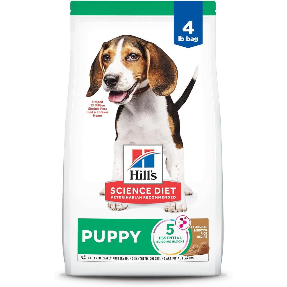 Hill's Science Diet Puppy Dry Dog Food Lamb Meal And Brown Rice Recipe Premium Nutrition Four Pound Bag
