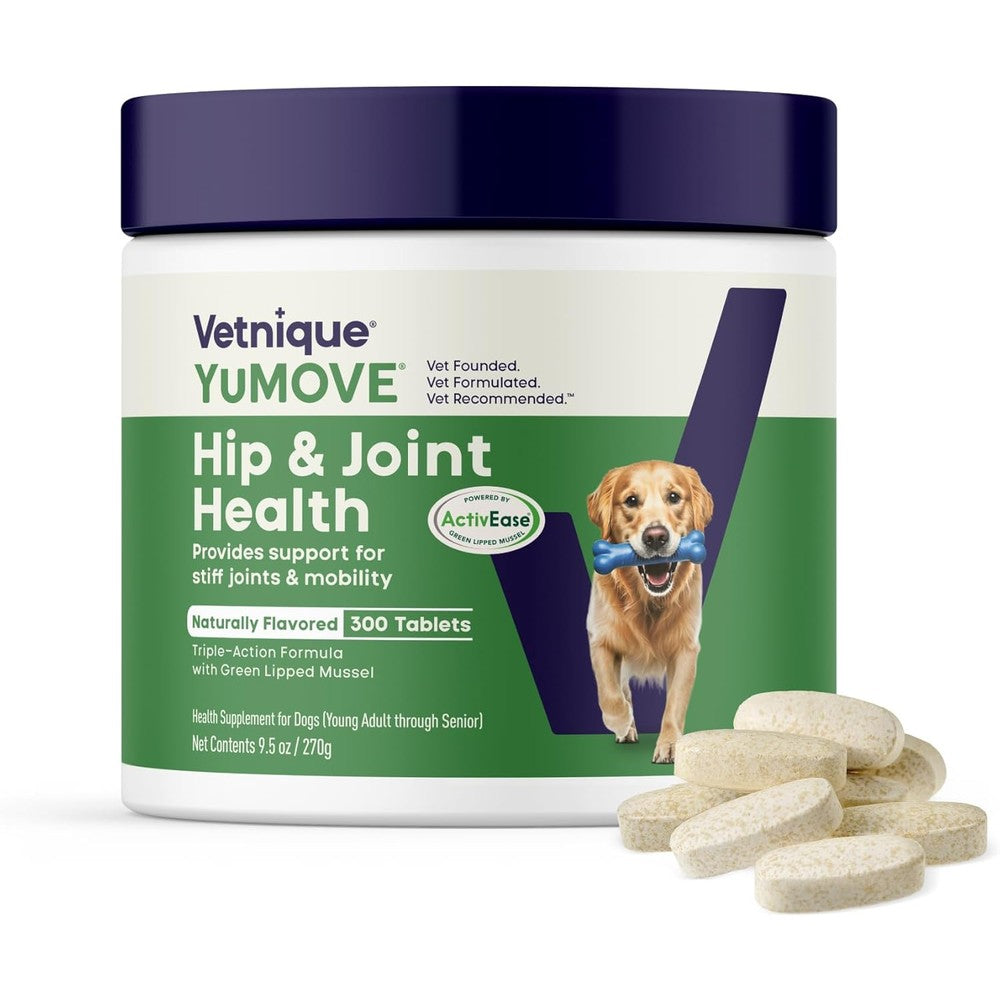 YuMOVE Dog Hip And Joint Supplement Regular Strength Triple Action Formula 300 Chewable Tablets