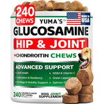 Yuma's Hip And Joint Supplement For Dogs 240 Chicken Flavored Soft Chews With Glucosamine Chondroitin Msm And Green Lipped Mussel