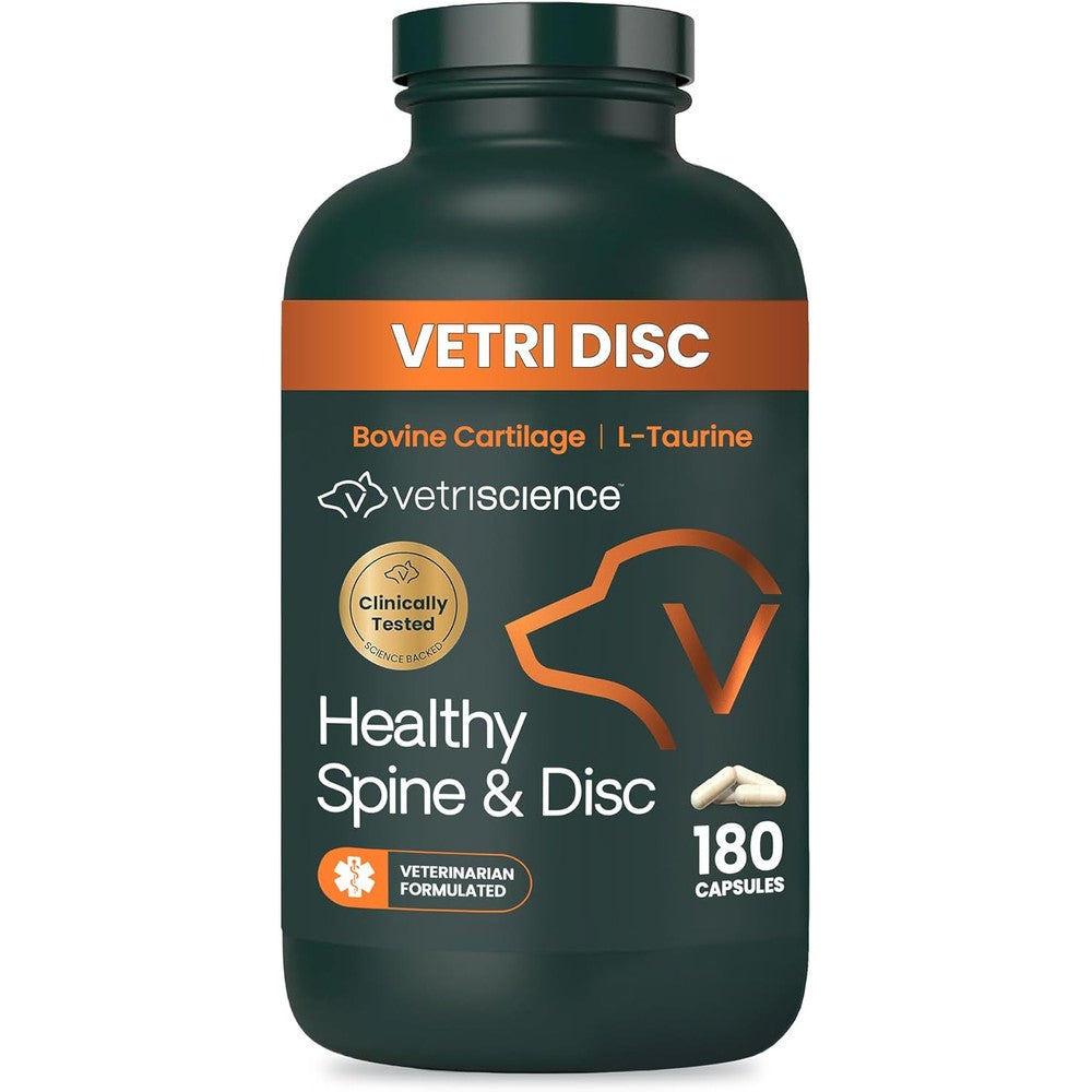 VetriScience Healthy Spine And Disc Easy Open Capsules Back And Spinal Support Chondroitin And Taurine Supplement For Dogs 180 Count