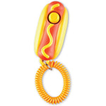 Brightkins Smarty Pooch Training Clicker Hot Dog Positive Reinforcement Puppy Obedience And Behavior Pet Trainer Tool Clear Sound One Piece