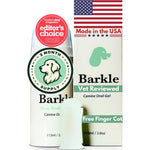 Barkle Vet Reviewed Dog Teeth Cleaning Gel Kit With Finger Cot Brush For Plaque And Tartar Removal Mint Flavor 3.8 Fluid Ounces