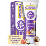 VVHOMIFE Natural Coconut Oil Dog And Cat Toothpaste Safe To Swallow Probiotic Dental Care For Pets 3.52 Ounces