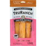 Truranch Large Pork Skin Rolls Smoked Collagen Chews For Dogs All Natural Rawhide Alternative Easy To Digest Premium Dog Treats One Bag Three Count